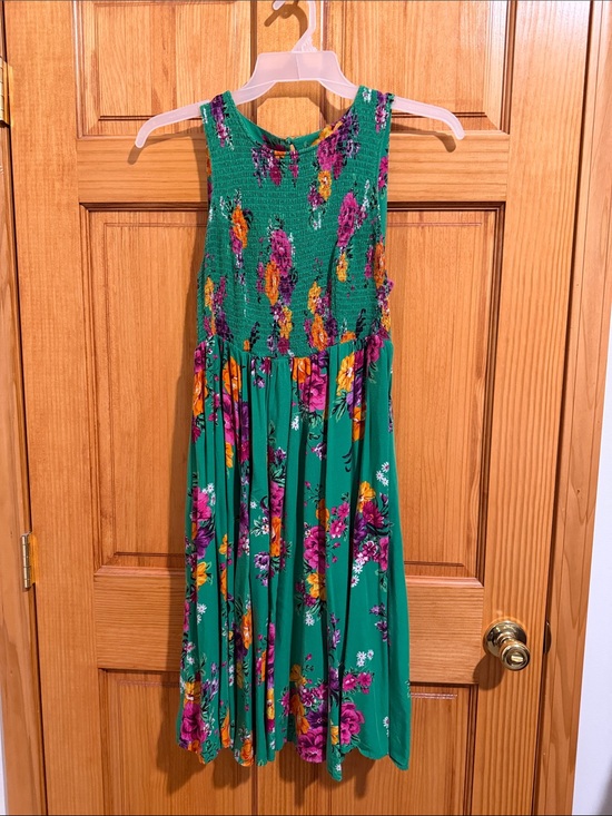 torrid Dresses & Skirts - torrid Green Floral Midi Dress with Purple and Yellow Flowers